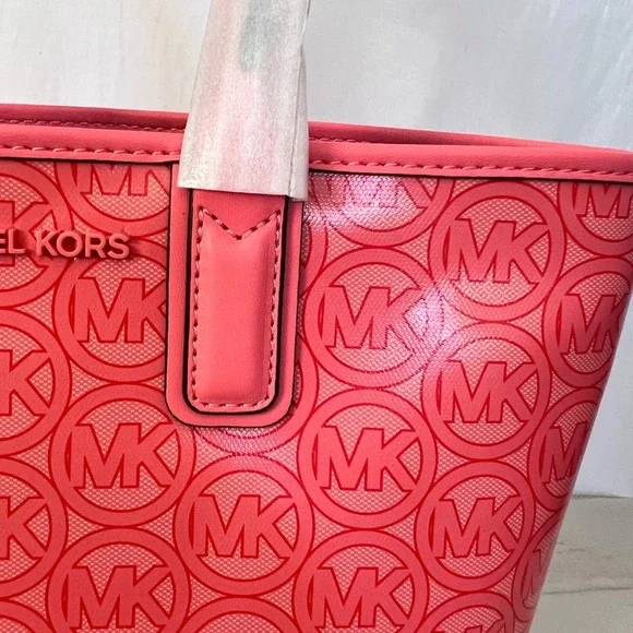 Michael Kors Small Jodie Tote Grapefruit Logo - Picture 3 of 8